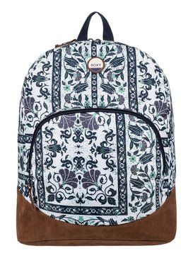 roxy, Fairness 18L Medium Backpack, DRESS BLUES SQUARE FLOWER (btk4) FAIRNESS ERJBP03600