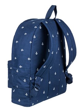 roxy, Sugar Baby Canvas - Mochila Pequeña, DRESS BLUE PRINTED ANCHOR (btk6) Sugar Baby Canvas - Small Backpack ERJBP03640