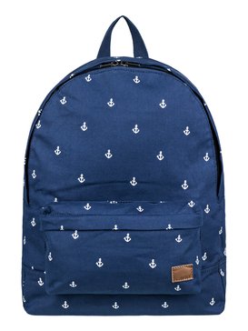 roxy, Sugar Baby Canvas - Mochila Pequeña, DRESS BLUE PRINTED ANCHOR (btk6) Sugar Baby Canvas - Small Backpack ERJBP03640