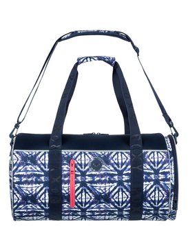 roxy, El Ribon - Large Sports Duffle Bag, DRESS BLUES GEOMETRIC FEELING (btk8) El Ribon - Large Sports Duffle Bag ERJBP03653