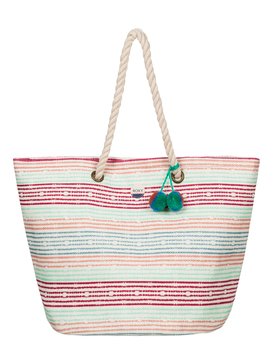 roxy, Sun Seeker - Sac de plage en paille, OLMEQUE STRIPE COMBO MARSHMALL (wbt3) Sun Seeker - Straw Beach Bag ERJBT03050