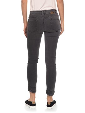 roxy, Suntrippers Cropped Skinny Jeans, BLACK USED (kshw) Suntrippers D - Ankle Length Skinny Fit Jeans ERJDP03169
