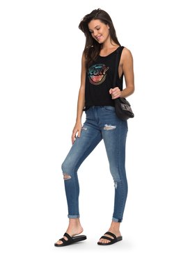 roxy, Just The Good Day High-Waisted Skinny Jeans, MEDIUM BLUE (blc0) JUST THE GOOD DAY ERJDP03174