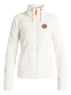 roxy, Eskimo - Veste en polaire à poils longs, EGRET (wbs0) Eskimo - Plush Fleece Jacket ERJFT03308