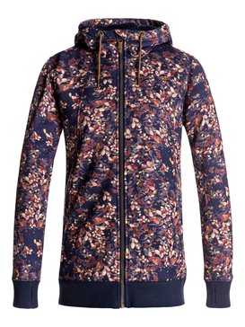 roxy, Frost - Sweat à capuche zippé matière sherpa, PEACOAT_WATERLEAF (btn4) Frost - Zip-Up Sherpa Hoodie ERJFT03554