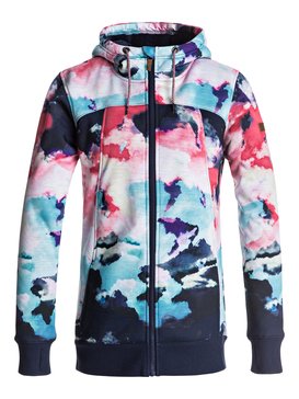 roxy, Frost - Sweat à capuche zippé matière sherpa, NEON GRAPEFRUIT_CLOUD NINE (nkn6) Frost - Zip-Up Sherpa Hoodie ERJFT03554