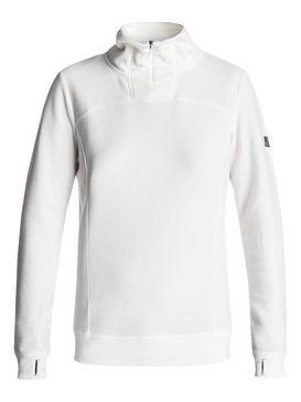 roxy, Drifted - Camiseta intermedia de Polartec® con cremallera corta, BRIGHT WHITE (wbb0) Drifted - Polartec® Half-Zip Mid Layer ERJFT03558