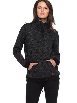 roxy, Sandy Dreams - Sweatshirt mit überlappendem Kragen, CHARCOAL HEATHER (kpgh) Sandy Dreams - Wrap Collar Sweatshirt ERJFT03609