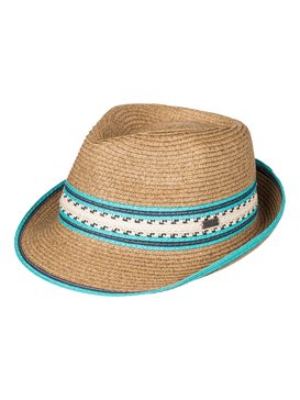 roxy, Wave Pop Straw Fedora, BLUE RADIANCE (bgm0) Wave Pop - Straw Fedora ERJHA03195