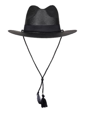 roxy, California Feeling Straw Panama Hat, ANTHRACITE (kvj0) California Feeling - Straw Fedora ERJHA03224