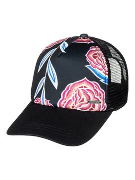 roxy, Water Come Down Trucker Hat, ANTHRACITE MEXICAN ROSES (kvj7) WATER COME DOWN ERJHA03355