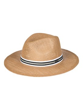 roxy, Here We Go - Sombrero Panamá de Paja, NATURAL (yef0) Here We Go - Straw Panama Hat ERJHA03381