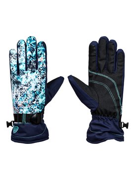roxy, ROXY Jetty - Gants de snowboard/ski, ARUBA BLUE_KALEIDOS FLOWERS (bfk9) ROXY Jetty - Snowboard/Ski Gloves ERJHN03068