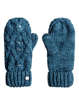 roxy, Shooting Star - Mitaines en mailles, INK BLUE (bsf0) Shooting Star - Knitted Mittens ERJHN03075
