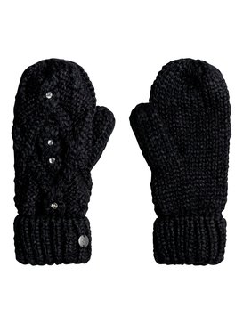 roxy, Shooting Star - Mitaines en mailles, TRUE BLACK (kvj0) Shooting Star - Knitted Mittens ERJHN03075