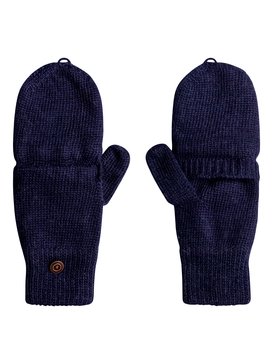 roxy, Torah Bright - Moufles en mailles convertibles en mitaines, PEACOAT (btn0) Torah Bright - Convertible Knitted Gloves/Mittens ERJHN03079