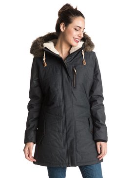 roxy, Tara - Parka technique matelassée, TRUE BLACK (kvj0) Tara - Quilted Technical Parka ERJJK03122