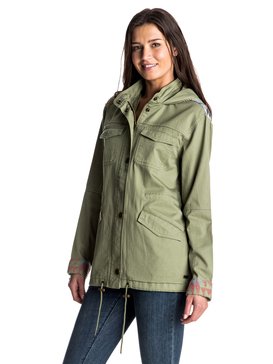 roxy, Sultanis - Chaqueta de algodón bordada, OIL GREEN (gld0) Sultanis - Embroidered Cotton Jacket ERJJK03170