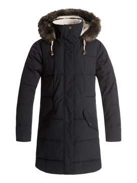 roxy, Ellie 5K - Wasserdichte, lang geschnittene Jacke mit Kapuze, TRUE BLACK (kvj0) Ellie 5K - Waterproof Longline Hooded Jacket ERJJK03186
