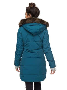 roxy, Ellie 5K - Wasserdichte, lang geschnittene Jacke mit Kapuze, INK BLUE (bsf0) Ellie 5K - Waterproof Longline Hooded Jacket ERJJK03186