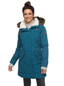 roxy, Ellie 5K - Wasserdichte, lang geschnittene Jacke mit Kapuze, INK BLUE (bsf0) Ellie 5K - Waterproof Longline Hooded Jacket ERJJK03186