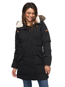 roxy, Ellie 5K - Wasserdichte, lang geschnittene Jacke mit Kapuze, TRUE BLACK (kvj0) Ellie 5K - Waterproof Longline Hooded Jacket ERJJK03186