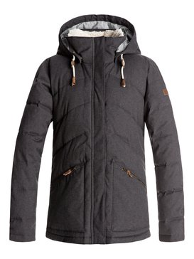 roxy, Nancy - Manteau isolant imperméable à capuche, FORGED IRON (kyc0) Nancy - Waterproof Hooded Insulator Jacket ERJJK03187