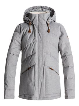 roxy, Nancy - Manteau isolant imperméable à capuche, HERITAGE HEATHER (sgrh) Nancy - Waterproof Hooded Insulator Jacket ERJJK03187