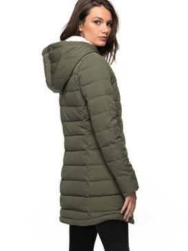 roxy, Glassy Coast - Wasserabweisender gefütterter Parka, DUSTY OLIVE (gpb0) Glassy Coast - Water Repellent Padded Parka ERJJK03204