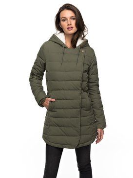 roxy, Glassy Coast - Wasserabweisender gefütterter Parka, DUSTY OLIVE (gpb0) Glassy Coast - Water Repellent Padded Parka ERJJK03204