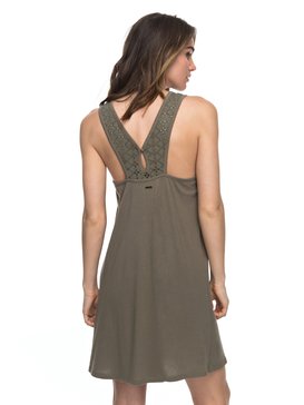roxy, Stay Simple Sleeveless Dress, DUSTY OLIVE (gpb0) STAY SIMPLE ERJKD03135