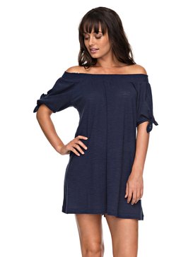 roxy, Bright Blue Sky - Robe épaules dénudées, DRESS BLUES (btk0) Bright Blue Sky - Off The Shoulder Dress ERJKD03161