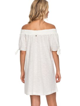 roxy, Bright Blue Sky - Robe épaules dénudées, MARSHMALLOW (wbt0) Bright Blue Sky - Off The Shoulder Dress ERJKD03161