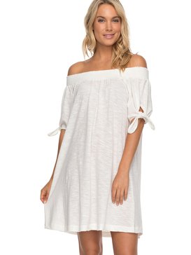 roxy, Bright Blue Sky - Robe épaules dénudées, MARSHMALLOW (wbt0) Bright Blue Sky - Off The Shoulder Dress ERJKD03161