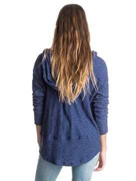 roxy, Good Vibrations - Top à Manches Longues Et à Capuche, BLUE PRINT (bsq0) Good Vibrations - Hooded Long Sleeve Top ERJKT03157