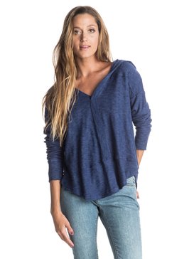 roxy, Good Vibrations - Top à Manches Longues Et à Capuche, BLUE PRINT (bsq0) Good Vibrations - Hooded Long Sleeve Top ERJKT03157