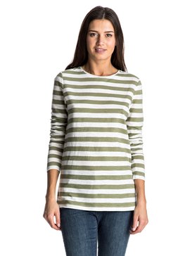 roxy, Zarauz Beat Stripes - Tee-Shirt à manches longues, STEPHANIES STRIPE COMBO OIL GR (gld6) Zarauz Beat Stripes - Long Sleeve T-shirt ERJKT03195