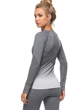 roxy, Passana - Tee Shirt de sport à manches longues, CHARCOAL HEATHER (kpvh) Passana - Technical Long Sleeve Top ERJKT03271