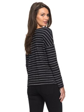 roxy, Dream Taste Long Sleeve Tee, ANTHRACITE PENCIL STRIPE (kvj4) Dream Taste - Long Sleeve T-Shirt ERJKT03287