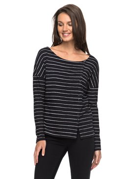 roxy, Dream Taste Long Sleeve Tee, ANTHRACITE PENCIL STRIPE (kvj4) Dream Taste - Long Sleeve T-Shirt ERJKT03287
