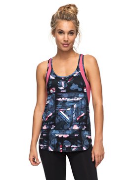 roxy, Beat The Rythm - Camiseta sin mangas de diseño técnico, ANTHRACITE BLUR PAINT (kvj6) Beat The Rythm - Technical Vest Top ERJKT03296