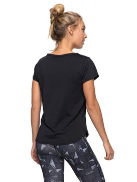 roxy, Shiny Way - T shirt de sport, ANTHRACITE (kvj0) Shiny Way - Technical T-Shirt ERJKT03297