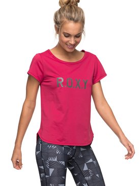 roxy, Shiny Way - T shirt de sport, RED BUD (mqg0) Shiny Way - Technical T-Shirt ERJKT03297