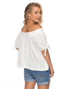 roxy, Carribean Mood - Haut épaules dénudées, MARSHMALLOW (wbt0) Carribean Mood - Off The Shoulder Top ERJKT03360