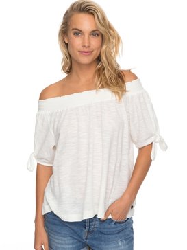 roxy, Carribean Mood - Haut épaules dénudées, MARSHMALLOW (wbt0) Carribean Mood - Off The Shoulder Top ERJKT03360