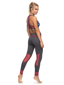 roxy, Hanakka - Legging de sport taille haute, CHARCOAL HEATHER (kpvh) Hanakka - High Waist Leggings ERJNP03130