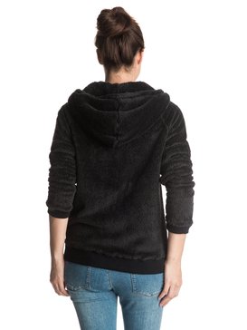 roxy, Feel Snow - Sweat à Capuche en Polaire, TRUE BLACK (kvj0) Feel Snow - Plush Fleece Hoodie ERJPF03018