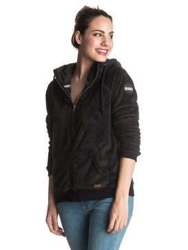 roxy, Feel Snow - Sweat à Capuche en Polaire, TRUE BLACK (kvj0) Feel Snow - Plush Fleece Hoodie ERJPF03018