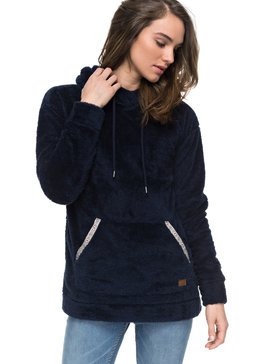 roxy, Changing Tides - Felpa con cappuccio in materiale soffice, DRESS BLUES (btk0) Changing Tides - Fluffy Fleece Hoodie ERJPF03025