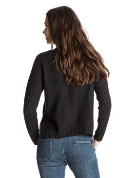 roxy, True To Your School - Sweat court, TRUE BLACK (kvj0) True To Your School - Cropped Sweater ERJSW03125